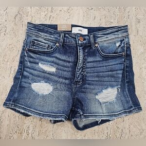NWT BKE Denim Blue Distressed Jean Shorts High Rise
